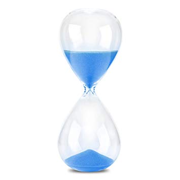 Hourglass Sand Timer, 7.8 INCH Glass Sandglass Hourglass Timer 30 Minutes for Home Office Desk Coffee Table Decor Holiday Gift