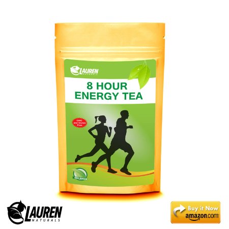 Lauren Naturals Herbal 8 Hour Energy Green Tea: Great for Pre Workout or Weight Loss - Risk Free Full Money Back Guarantee