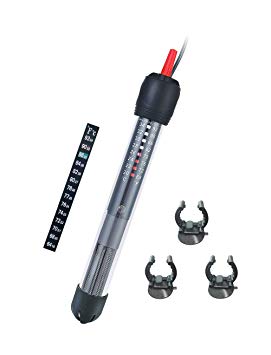 HITOP HP-608 Submersible Aquarium Heater 50W 100W 300W With Thermometer and Extra Sucker Cup (50W)