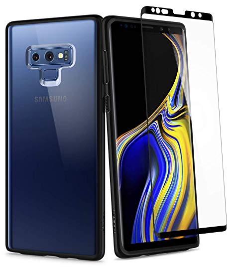 Spigen Ultra Hybrid 360 Galaxy Note 9 Case with 360 Full Body Coverage Protection with Tempered Glass Screen Protector for Samsung Galaxy Note 9 (2018) - Matte Black