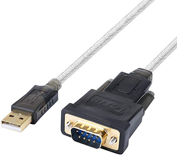 DTECH 6 Feet Serial Cable USB to DB9 RS232 Port Adapter Supports Windows 10 8 7 Mac