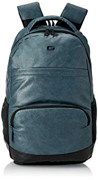 Gear Vintage2 Anti Theft Faux Leather 28 Ltrs Navy Laptop Backpack (LBPVG2LTH0501)