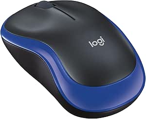 Logitech M185 Souris Sans Fil, 2.4 GHz avec Mini Récepteur USB, Longévité de la Pile 12 Mois, Résolution du Capteur 1000 PPP, Ambidextre, Compatible PC, Mac, Ordinateur Portable - Bleu