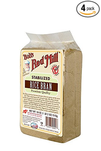Bob's Red Mill All Natural Stabilized Rice Bran, 18-Ounce Bags (Pack of 4)