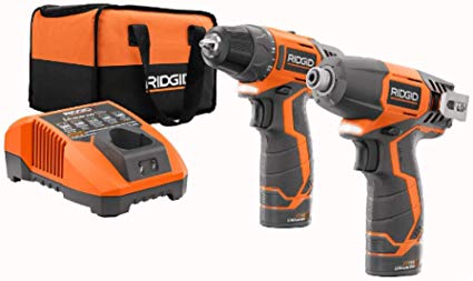 RIDGID R9000 12V Lithium-Ion 2 Tool Cordless Drill/Driver and Impact Kit with (2) 1.5Ah Batteries