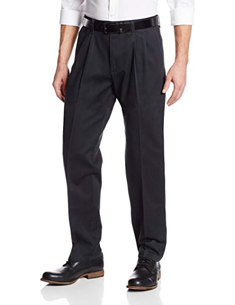 LEE Men's Stain-Resistant Relaxed-Fit Pleated Pant