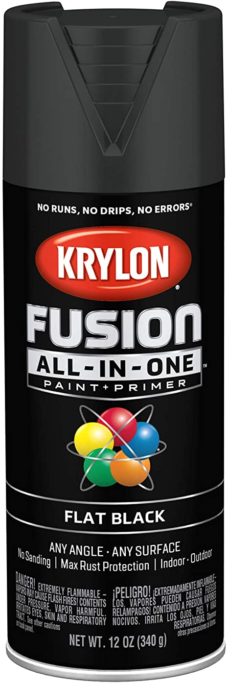 Krylon K02728007 Fusion All-in-One Spray Paint, Black