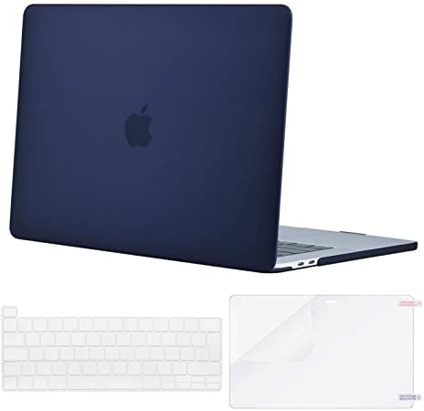 MOSISO MacBook Pro 16 inch Case 2019 Release A2141 with Touch Bar & Touch ID, Plastic Hard Shell Case & Keyboard Cover & Screen Protector Compatible with MacBook Pro 16, Navy Blue