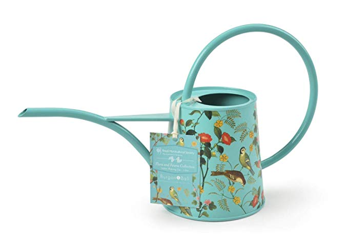 Burgon & Ball Indoor Watering Can in 34Floz Lightweight in Flora & Fauna Design | Long Reach Spout in British Hedgerow Design