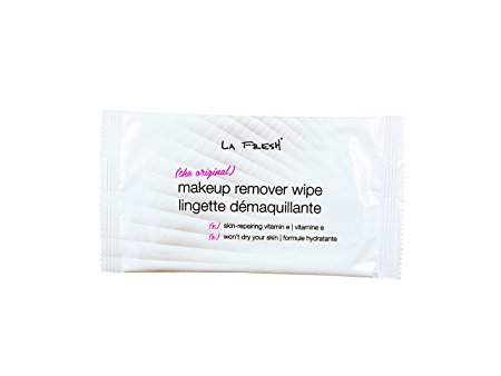 La Fresh Travel Lite Makeup Remover Cleansing Wipes – Facial Towelettes with Vitamin E for Waterproof Makeup – Individually Sealed Wrappers (Large 8'' x 7'' Cloth Size - 600 count)