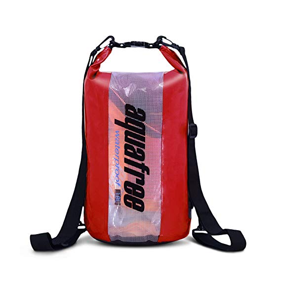 3L 6L 12L 18L See Through Window Waterproof Dry Bag,with Adjustable Removable Shoulder Strap Keeps Your Gear Dry in Swimming Kayaking Beach Rafting Boating Hiking Camping Fishing and All Water Sport