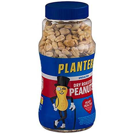 Planters Peanuts, Unsalted, Dry Roasted, 16 oz