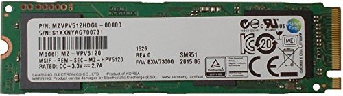 Samsung SM951 512GB M.2 NGFF PCIe Gen3 8Gb/s x4 Solid state drive SSD (2280), NVME ( MZVPV512HDGL-00000)