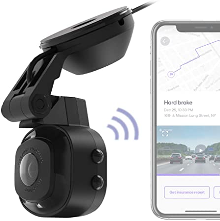 SCOSCHE NEXC11016-SP1 Full HD Smart Dash Cam Powered by Nexar with Suction Cup Mount and 16GB micro-SD card