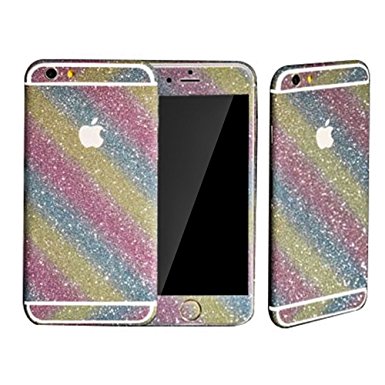 Supstar Full Body Luxury Bling Glitter Crystal Diamond Guardshield Matte Shinning Screen Protector Film Sparkly Sticker for iPhone 6/6s (4.7inch: Colorful)