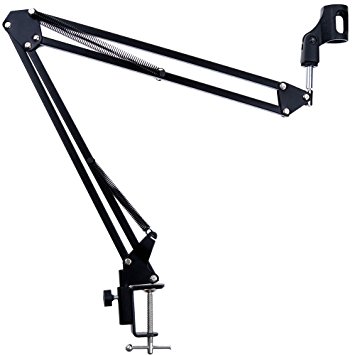 Rovtop Desktop Mic Studio Microphone Suspension Boom Scissor Arm Adjustable Stand Holder