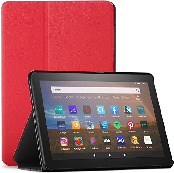Forefront Cases Cover for All-New Amazon Fire HD 8 2020 - Protective Fire HD 8 2020 Case Stand - Red - Slim & Light, Smart Auto Sleep-Wake, Amazon Fire HD 8 2020 / Fire HD 8 Plus 2020 Case, Cover