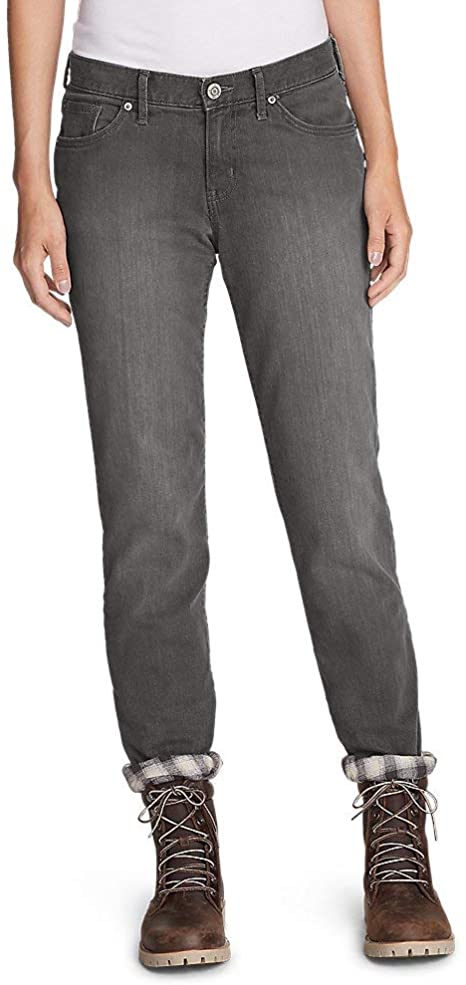 Eddie Bauer Women's Boyfriend Flannel-Lined Jeans