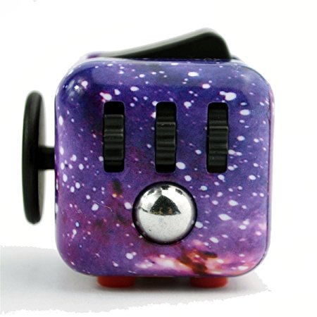 Fidget Cube Relieves Stress And Anxiety, Fidget Toy Fun Cube Anxiety Attention Toy for Children and Adults with ADHD ADD OCD Autism-Starry sky