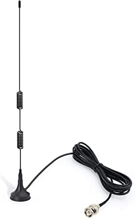 Bingfu VHF UHF Ham Radio Police Scanner Antenna Amateur Radio Mobile Radio Scanner Antenna Magnetic Base BNC Male Antenna Compatible with Uniden Bearcat Whistler Radio Shack Police Scanner Ham Radio