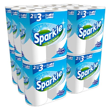 Sparkle Paper Towels 24 Giant Rolls Pick-A-Size White