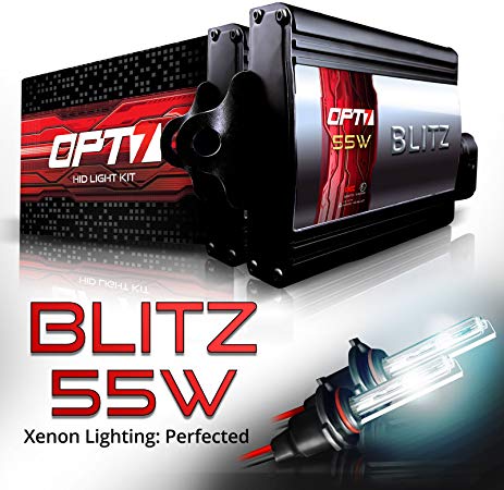 OPT7 BLTZ 55W H7 HID Kit - 3X Brighter - 4X Longer Life - All Bulb Sizes and Colors - 2 Yr Warranty [5000K Bright White Xenon Light]