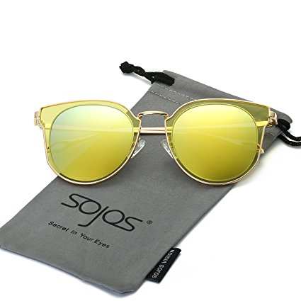 SojoS Fashion Polarized Sunglasses for Women UV400 Mirrored Lens SJ1057