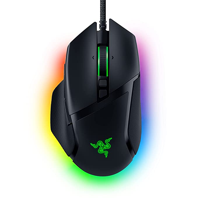 Razer Basilisk V3 Customizable Ergonomic Gaming Wired Mouse: Fastest Mouse Switch - Chroma RGB Lighting - 26K DPI Optical Sensor - 11 Programmable Buttons - HyperScroll Tilt Wheel - Classic Black