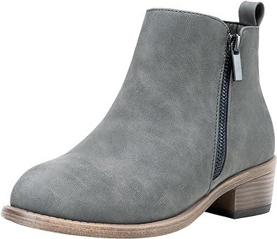 Jeossy Women's Ankle Boots Thick Heel Low Heeled Booties for Women