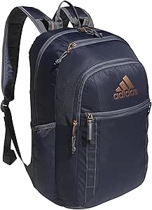 adidas Excel 7 Backpack, Shadow Navy/Onix Grey/Rose Gold, One Size