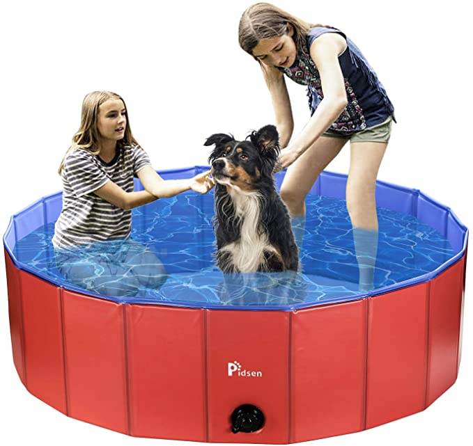 Pidsen Foldable Pet Swimming Pool Portable Dog Pool Kids Pets Dogs Cats Outdoor Bathing Tub Bathtub Water Pond Pool & Kiddie Pools
