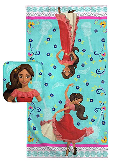 Disney Elena of Avalor Dancing Script Cotton Bath Towel/Washcloth Set