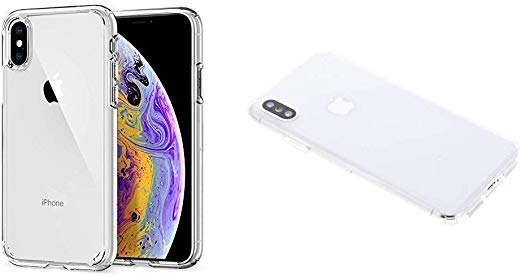 Spigen Ultra Hybrid Designed for Apple iPhone Xs Case (2018) / Designed for Apple iPhone X Case (2017) - Crystal Clear & Liquid Crystal - Crystal Clear