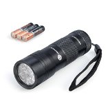 TaoTronics TT-FL001 Pets Urine and Stains Detector 12 Ultraviolet Led Flashlight with AAA Batteries