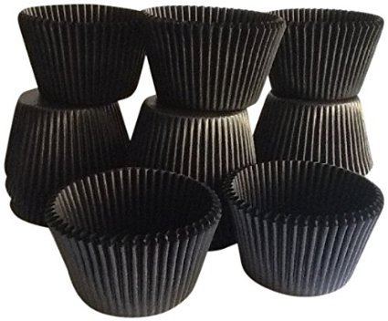 Golda's Kitchen 100 Count Baking Cups, Standard Sized, Black