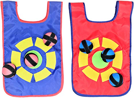Best Dodgeball Game Set for Kids with 2 Velcro Vests and 6 Dodge Balls, Great Indoor and Outside Dodge Tag Game, Fun Activities for Children to Play, Gift for Boys and Girls 6  Years