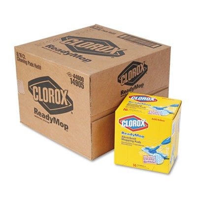 Clorox 14905CT - Readymop Absorbent Cleaning Pads, 16 Pads/Pack, 8 Packs/Carton