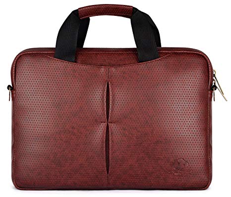The Clownfish 7 Liter Laptop Briefcase (Brown and Black)