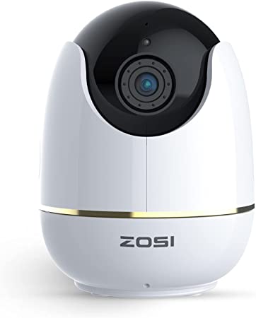 ZOSI C513 3MP WiFi Camera for Home Security, Indoor Baby Monitor with 2 Way Audio, Motion Detection, Pan/Tilt IP Cam for Pet Dog Cat Compatible with Alexa, TF Card Storage, Remote APP