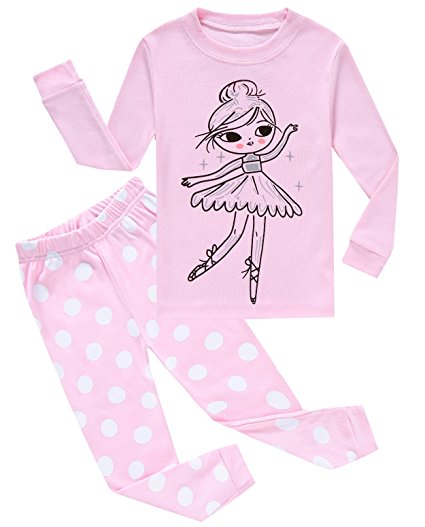 Girls Pajamas Little Kids Pjs Sets 100% Cotton Clothes Size 12M-8Y