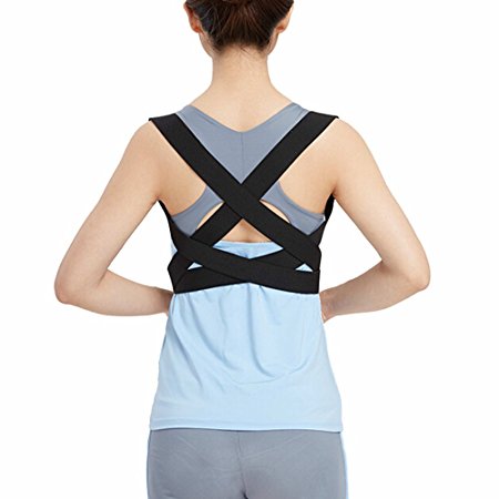 MALLCROWN Posture Corrector Support Brace,Improve Bad Posture,Shoulder Alignment,Upper Back Pain Relief Clavicle Brace,Thoracic Kyphosis (XS-S)