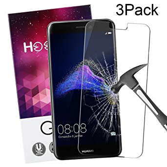 Huawei P8 Lite 2017/P9 Lite 2017 Screen Protector, Hootech [3 Pack] Huawei P8/9 Lite(2017) Tempered Glass Screen Protector, 9H Hardness, Bubble Free, Anti-Fingerprint HD Screen Protector Film