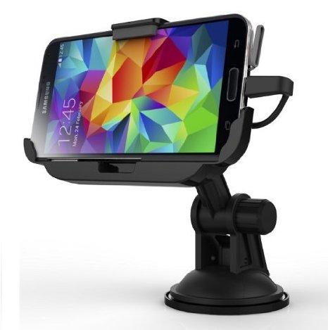 Samsung Galaxy S5 Encased Car Mount Dock With Built In Charger - Windshield & Dashboard