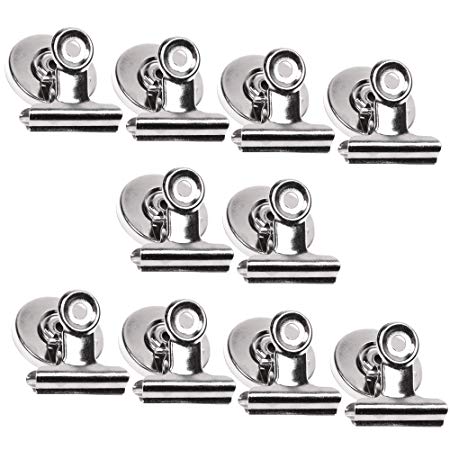 COSMOS 10 Pcs Heavy Duty Metal Refrigerator Magnetic Spring Clips Clamp