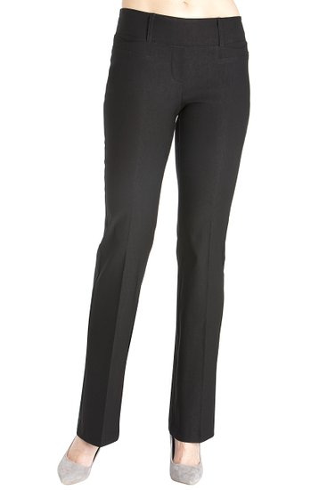 Rekucci Women's "Ease In To Comfort Fit" Barely Bootcut Stretch Pants