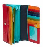 Visconti Spectrum 36 Ladies Large Soft Leather Checkbook Wallet Purse 7 x 4 x 1