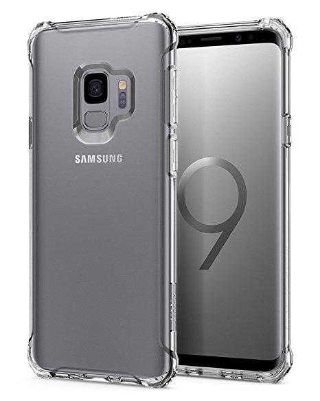 Spigen Rugged Crystal Galaxy S9 Case with Flexible and Durable Shock Absorption for Samsung Galaxy S9 (2018) - Crystal Clear