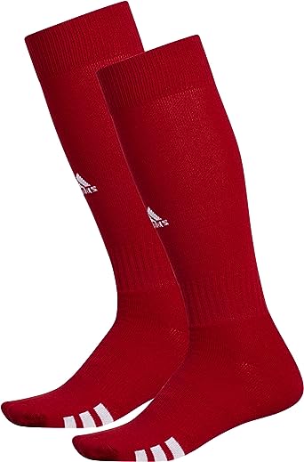 adidas womens Rivalry Soccer (2-pair) OTC Sock Team, Team Power Red/White, Medium US