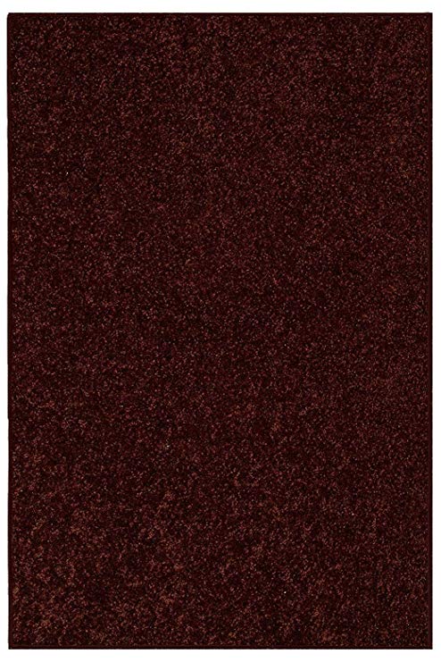 Ambiant Pet Friendly Solid Color Area Rug Chocolate -4'x6'