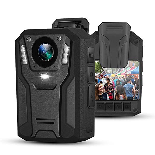 BOBLOV 1296P Body Mounted Camera 9H Recording Wearable Video Recorder for Law Enforcement (Built-in 32G)